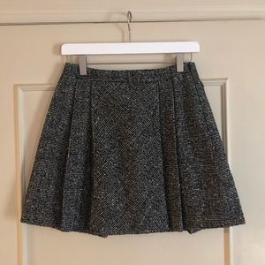 Zara Black and White Tweed Skirt